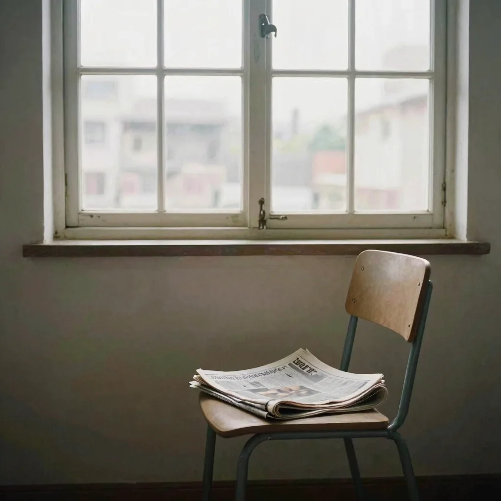 Editorial documentary photograph, soft natural daylight, an empty